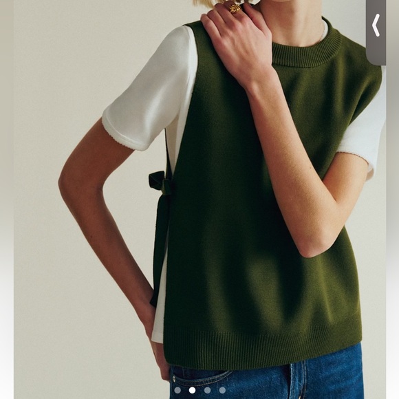 Sezane Sweaters - NWOT Cory green knit vest